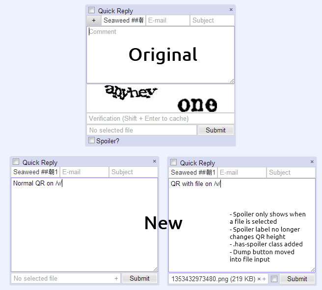 QR styling changes